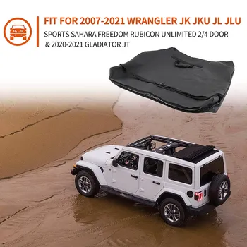 Torba za pohranu Freedom Top Panels za Jeep Wrangler JK JKU JL JLU 2-vrata modela s tvrdim krovom JT 2007-2021 (crna)