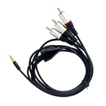 Trajnost kabel 3,5 mm-3RCA Video AUX Kabel za tablet, Zvučnika za Kućno kino-Zlatne premazom, Сверхпрочный kabel, 1,5 m