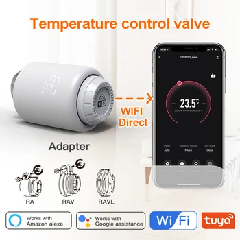 Tuya Smart Wifi Termostatski Ventil Krunica Radijatori TRV Programabilni Digitalni Regulator Temperature Alexa Google Home Glasovno Upravljanje