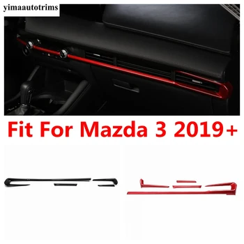 Ukrasni Jastuk na Panel Ploči s Instrumentima Centralne Kontrole Za Mazda 3 2019-2022 ABS je Od Karbonskih Vlakana/Crvena dodatna Oprema Za Interijer