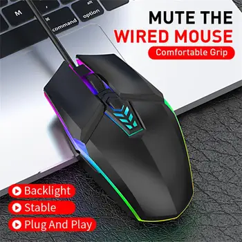 Univerzalni strujni Gaming miš miš za PC Računalo uredski osvijetljena miš Tihi zvučni miš za PC Dodaci za prijenosna računala