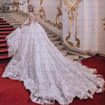 Vestido de noiva Luksuzno Loptu Haljina Princeza Haljina Wedding 2019 Na Naručivanje Robe de mariee Саудовские Arapski Vjenčanica Dubai