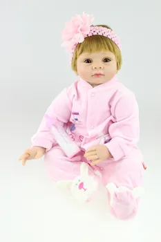 Visokokvalitetna simulacijski dječje ženska košulja uvozni мохеровая lutka od silikona vinil igračka Mekog pamučnog tijelo Dječji rođendanski poklon