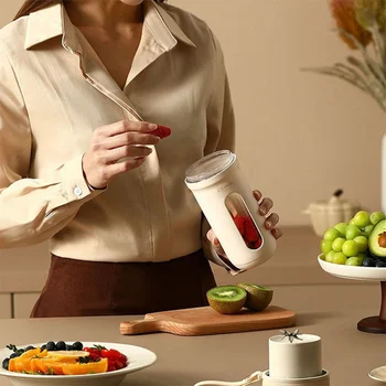 Višenamjenski automatska miješalica za smoothies Ručni sokovnik Mali električni sokovnik, blender za sok s 10 sječiva, kuhinjske alate, novi