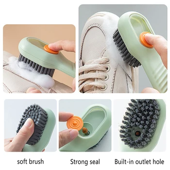 Višenamjenski četka za čišćenje s dozatorom sapuna, čvrste zube sa kutijom za tekućine i preko fine i meke četke za kućnu čišćenje cipela