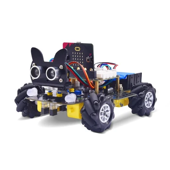 Višesmjerni robot-vozilo Mecanum s 4WD pogonom za Micro: bit Plišani robot-vozilo s pločom za razvoj Micro bit V2
