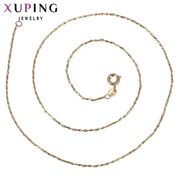 Xuping nakit Modni jednostavno oglasa ogrlica Pribor zlatne boje za žene i muškarce dar 42531