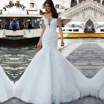 YOLANMY 6 fin svadbene haljine Sirena za žene 2023, aplikacije za mladenku, Vestidos De Novia