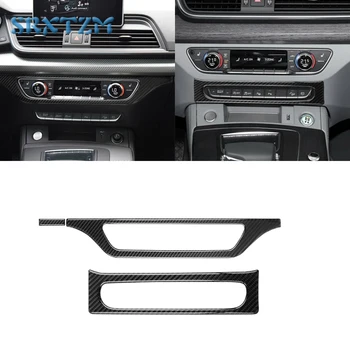 Za Audi Q5 2018-2022 LHD karbonskih vlakana Prednji centralni klima uređaj CD control panel Ploča