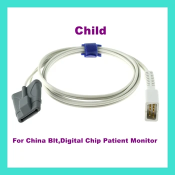 Za kineske Blt, monitor pacijenta s digitalnim čipom, za višekratnu upotrebu dječji spona za ruke, uho spona, silikon dug kabel, Spo2 senzor, senzor kisika