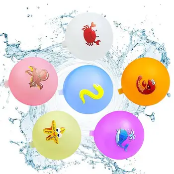 Za višekratnu upotrebu vodeni baloni 6pcs Silikon soft vodeni baloni Igračka za stranke, vodene igre na otvorenom, zabave uz bazen, ribnjak, vodeni park