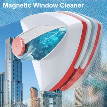 Čistač prozora za dom, brisač za staklo sa ubrizgavanjem vode, dvostrani magnetski gumica za prozore, dual-layer alat za čišćenje šupljeg stakla