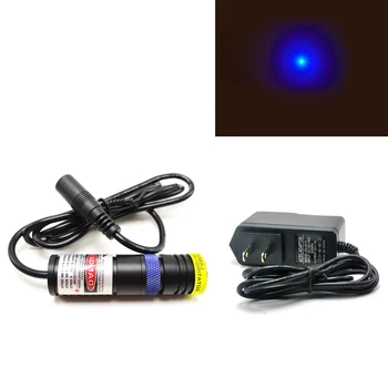 Čisto Plavo Svjetlo 450 nm 50 Mw laser koji može fokusirati Laserska Dioda Lokator Podesivi Fokus Laserski Modul 18x65 mm sa Adapterom 5 U